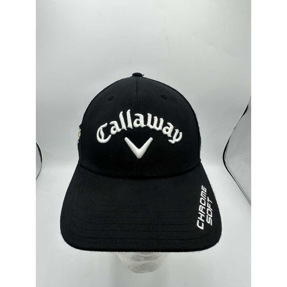 Callaway Rogue ST Black Golf Hat Chrome Soft Apex Odyssey Mesh Snapback Cap